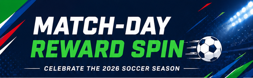 Match-day reward spin promotion banner