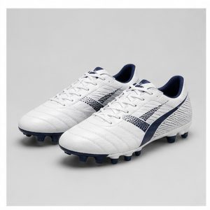 Control FG White/Navy Football Boots