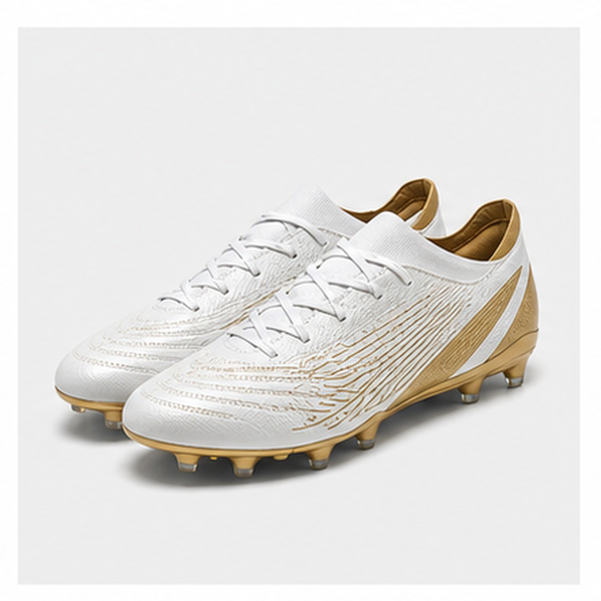 Elite White/Gold Football Boots