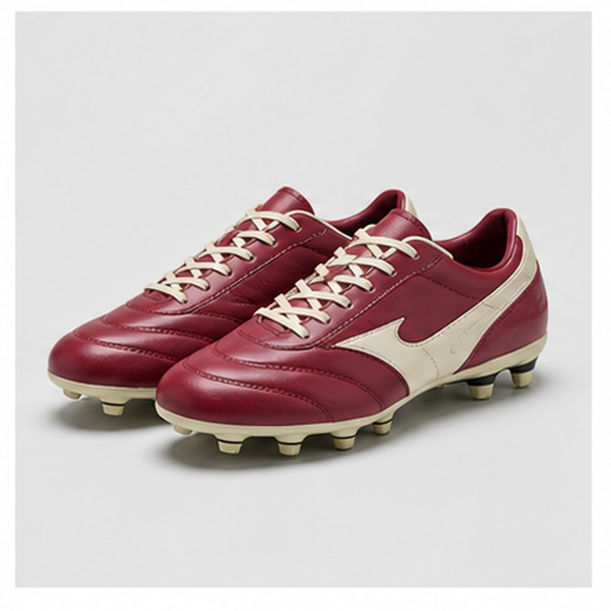Burgundy/Cream Classic Football Boots